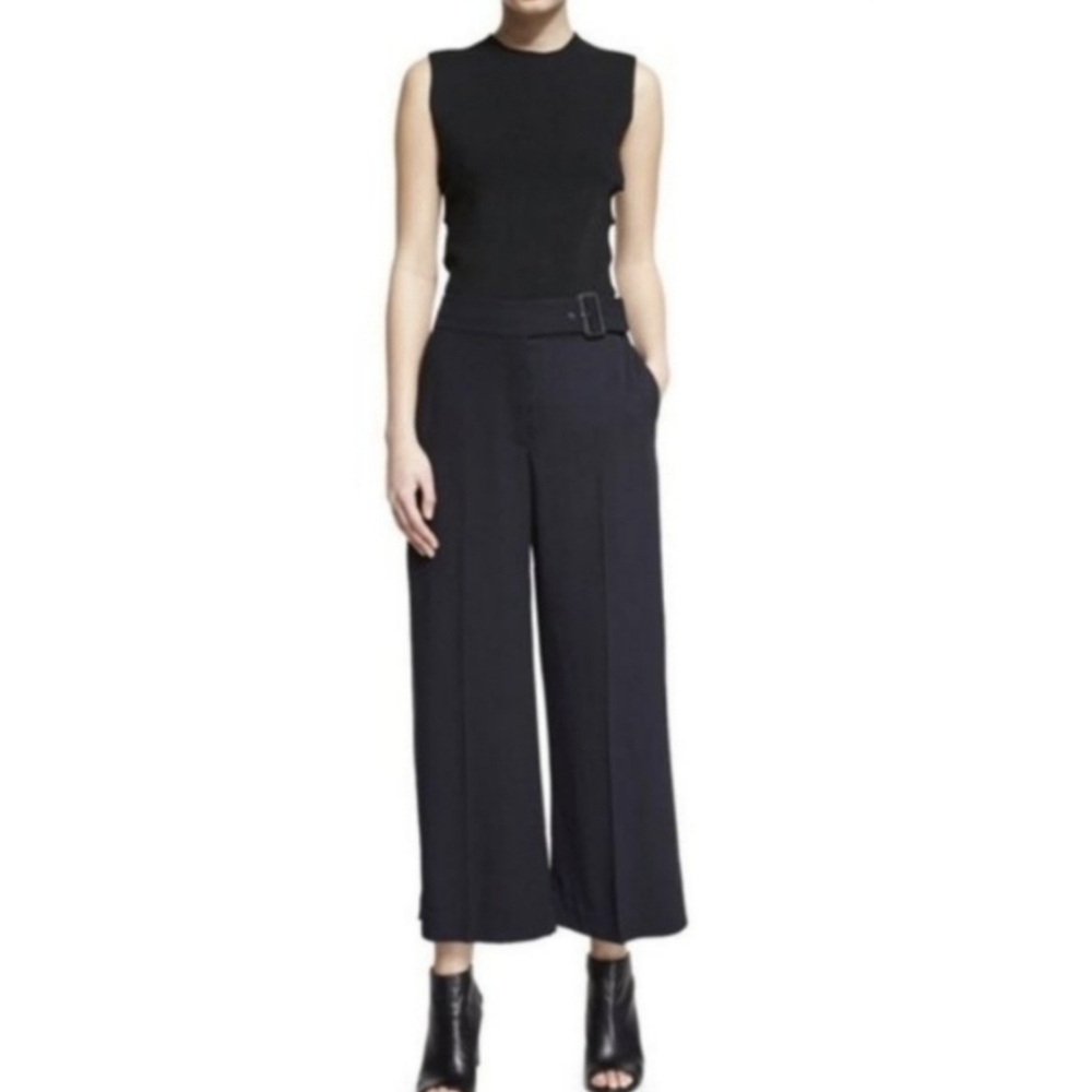 A.L.C. Emily Belted Gaucho Cropped Wide Leg Pants XS